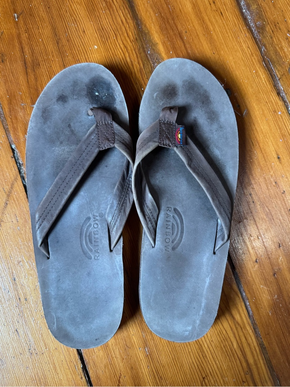 Men’s brown leather RAINBOW sandals - Picture 2 of 6